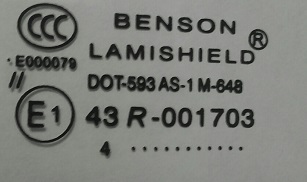 маркировка стекла Benson